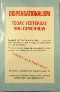 Image of Dispensationalism, Yesterday And Tommorow (Trawas)