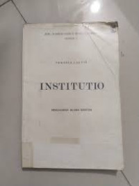 Image of Institutio : pengajaran agama kristen (Trawas)