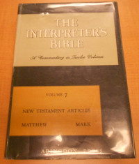 Image of The Interpreters Bible : New Testament Articles,matthew.mark (Trawas)
